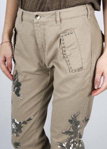 Темно-бежевые кэжуал демисезонные брюки Twin-Set