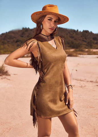 Бежева кежуал сукня силуетна SHEIN однотонна