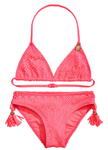Розовый летний купальник (лиф, трусики) H&M