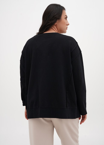 Черный свитшот Made in Italy однотонный без декора (316117700)