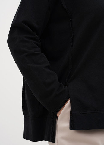 Черный свитшот Made in Italy однотонный без декора (316117700)