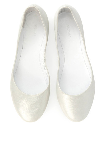 Жіночі балетки Viscala | срібні однотонні без декору натуральна шкіра (302792008)