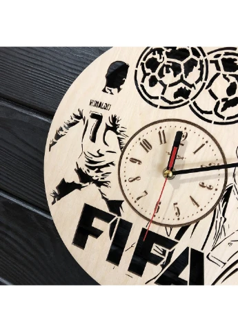 Годинник настінний з дерева «FIFA» 7Arts (253566032)