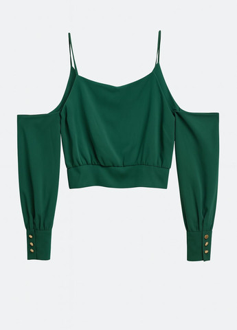 Зелёная блуза на запах Vicolo