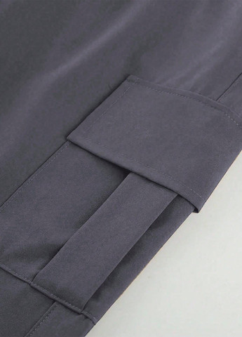 Серые кэжуал демисезонные брюки прямые SHEIN