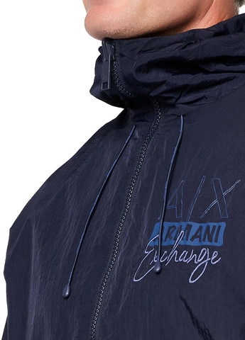 Темно-синя демісезонна вітровка Armani Exchange