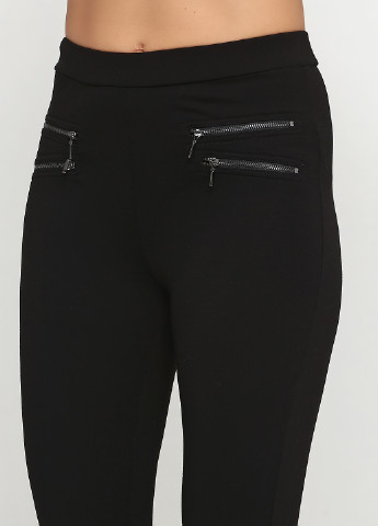 Черные кэжуал демисезонные зауженные брюки Etam