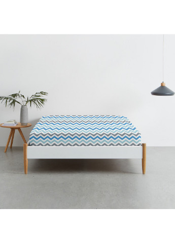 Набір простирадлом на гумці (2 шт) 160х200х20 DARK BLUE/ZIGZAG BLUE GREY Cosas Set_DarkBlue_ZigBlueGrey_160x200_2 (250393452)