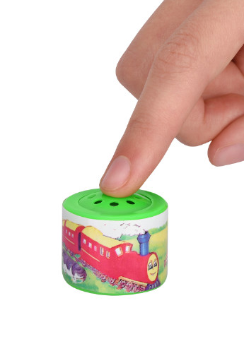 Музична іграшка Звуки поїзда, 3х3х3 см Goki малюнок зелений