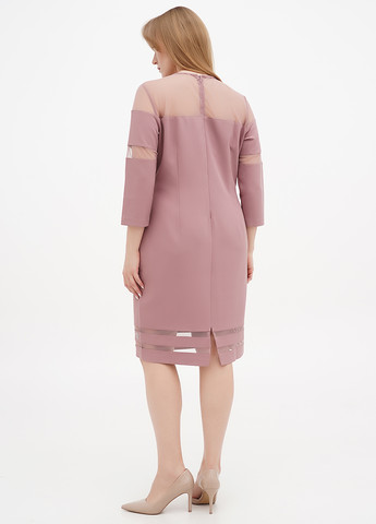 Лиловое кэжуал платье футляр Sassofono однотонное