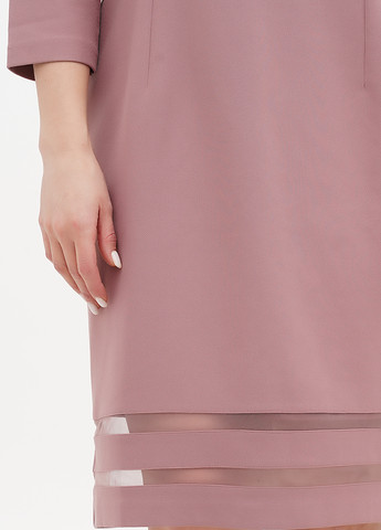 Лиловое кэжуал платье футляр Sassofono однотонное