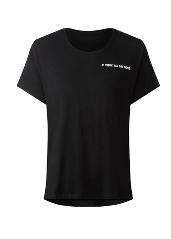 Чорна всесезон піжама (футболка, штани) футболка + штани Esmara