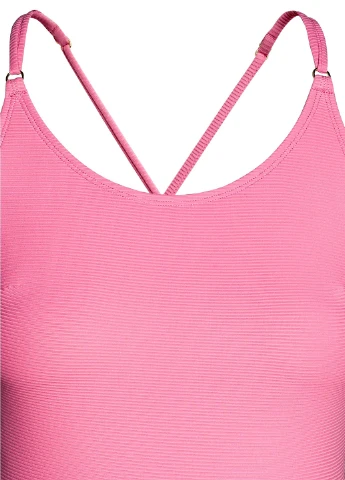 Розовый летний купальник слитный H&M