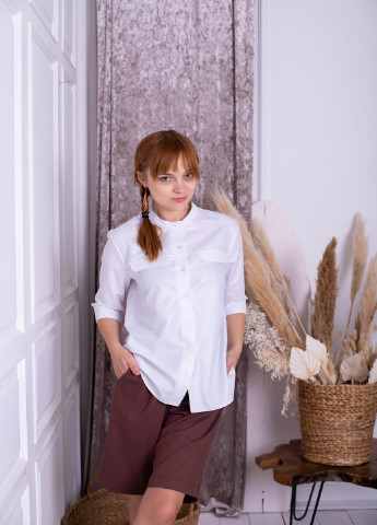Біла демісезонна блуза Simple Wear
