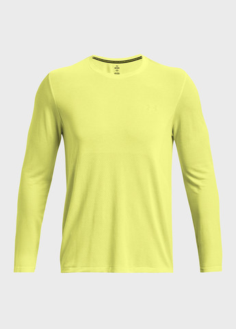 Кислотно-жёлтый демисезонный спортивный лонгслив Under Armour с логотипом