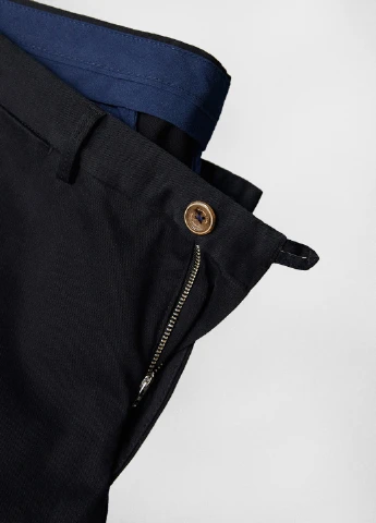Черные кэжуал демисезонные чиносы брюки Massimo Dutti
