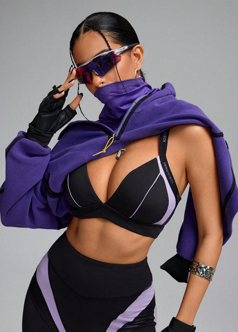 Чёрный бюстгальтер SHEIN без косточек полиамид