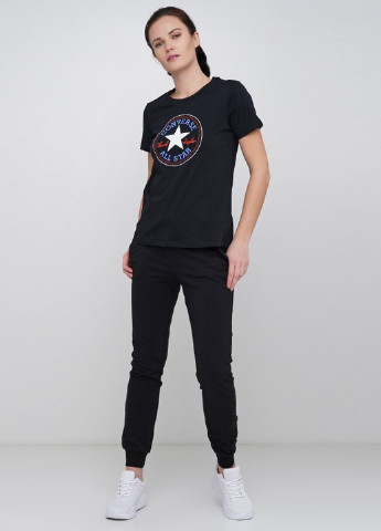 Черная летняя футболка Converse Chuck Patch Nova Tee