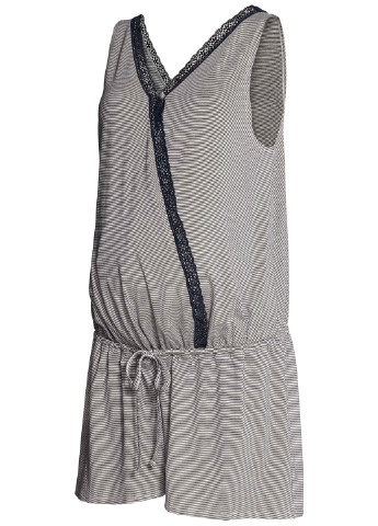 Комбінезон для вагітних H&M комбінезон-шорти смужка сірий кежуал