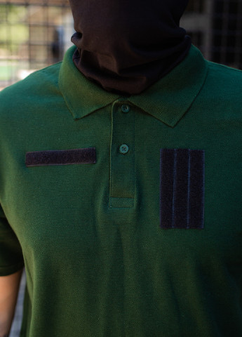 Оливковая (хаки) футболка-военная тактическая футболка поло basic для мужчин Without однотонная