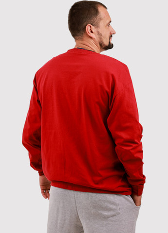 Красный демисезонный кэжуал лонгслив Blue 84 однотонный