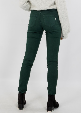 Темно-зеленые джинсовые демисезонные зауженные брюки Gas