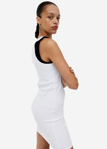 Білий кежуал сукня сукня-майка H&M однотонна