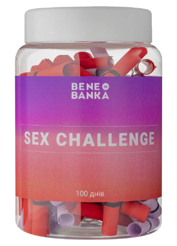 Баночка з завданнями "Sex Challenge" 18+ українська мова Bene Banka (200653587)
