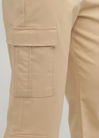Бежевые кэжуал демисезонные карго брюки Zara
