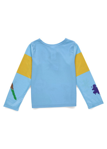 Голубой демисезонный кэжуал лонгслив George с рисунком