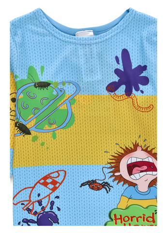 Голубой демисезонный кэжуал лонгслив George с рисунком