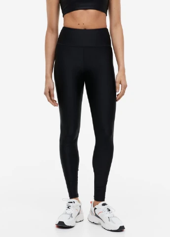 Черные демисезонные леггинсы H&M