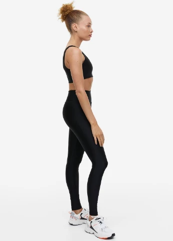 Черные демисезонные леггинсы H&M