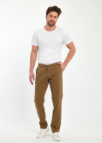 Оливковые кэжуал демисезонные прямые брюки Trend Collection