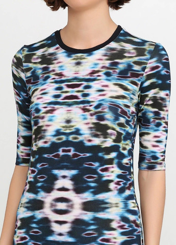 Индиго кэжуал платье силуэтная Monki с абстрактным узором