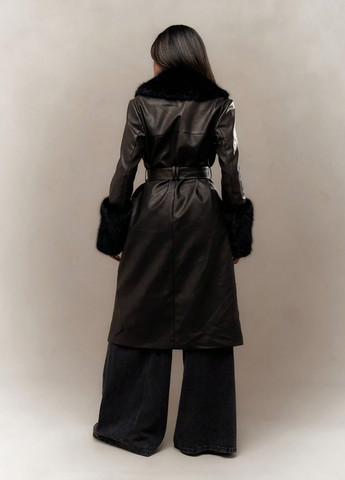 Чорне демісезонне Пальто однобортне SHEIN