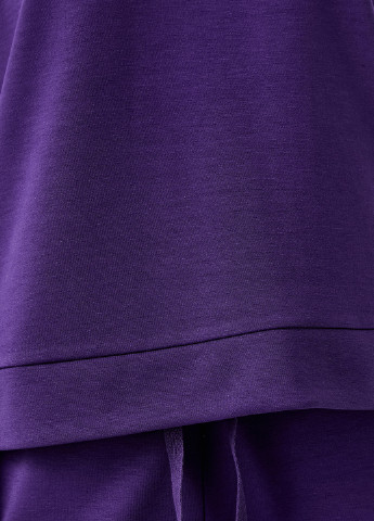 KOTON світшот однотонний фіолетовий кежуал модал, трикотаж