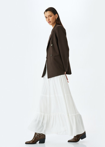 Белая кэжуал однотонная юбка KOTON клешированная