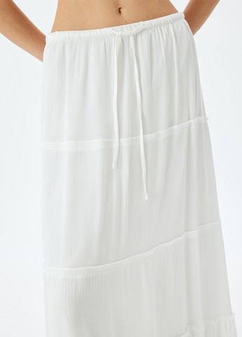 Белая кэжуал однотонная юбка KOTON клешированная