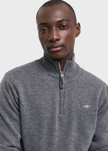 Серый демисезонный свитер Gant