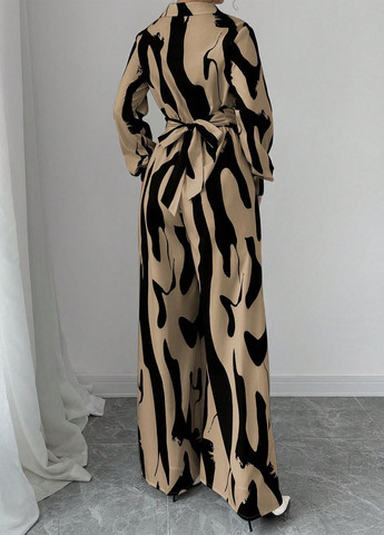 Комбінезон SHEIN комбінезон-брюки абстрактний комбінований кежуал поліестер