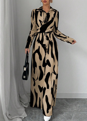 Комбінезон SHEIN комбінезон-брюки абстрактний комбінований кежуал поліестер