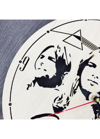 Безшумний настінний годинник з дерева «Pink Floyd» 7Arts (253567464)