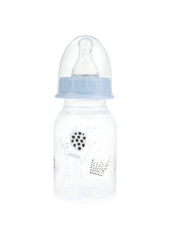 Бутылочка для кормления Декор 120 мл Голубая Baby-Nova (252188952)