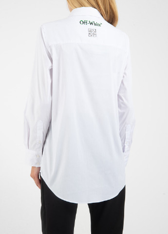 Белая кэжуал рубашка с надписями Fendi