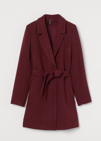 Бордовое демисезонное Пальто однобортное H&M