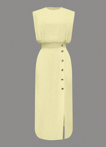 Желтое праздничный, деловое, кэжуал платье футляр SHEIN однотонное