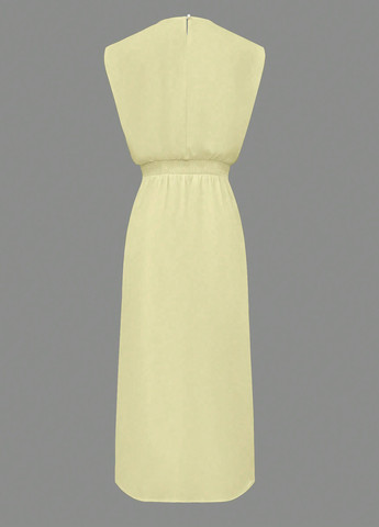 Желтое праздничный, деловое, кэжуал платье футляр SHEIN однотонное