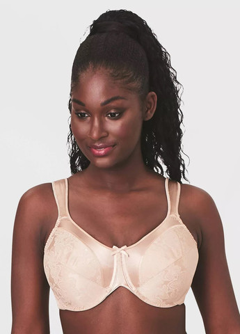 Бежевий мінімайзер бюстгальтер Bali з кісточками нейлон