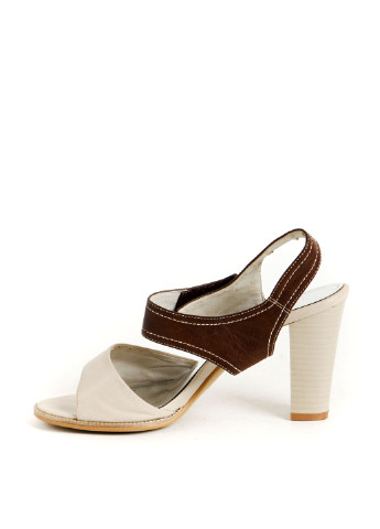 Бежевые босоножки Anona на липучке с пряжкой